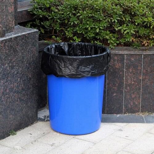 50pcs Trash Bags Black Heavy Duty Liners Strong Thick Rubbish Bags Bin Liners E7