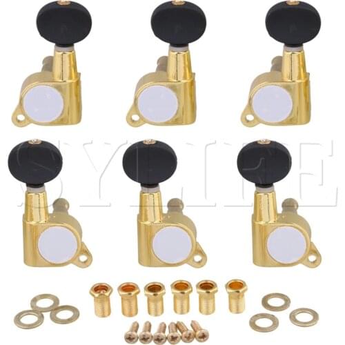 6Piece 3L3R Frosted Semicircle Folk Guitar Tuning Pegs Machine Heads