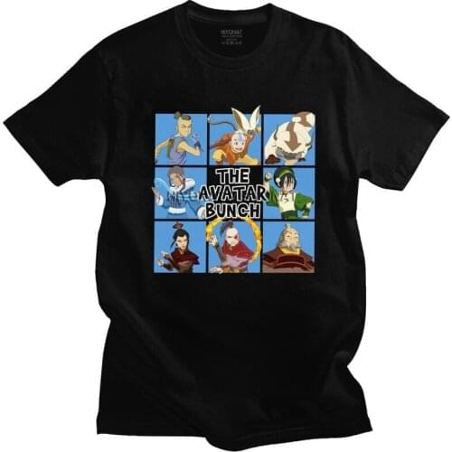Anime Avatar The Last Airbender T Shirt Men Short Sleeve Anime The Legend of Aang T-shirt Streetwear Tee Tops Cotton Tshirt