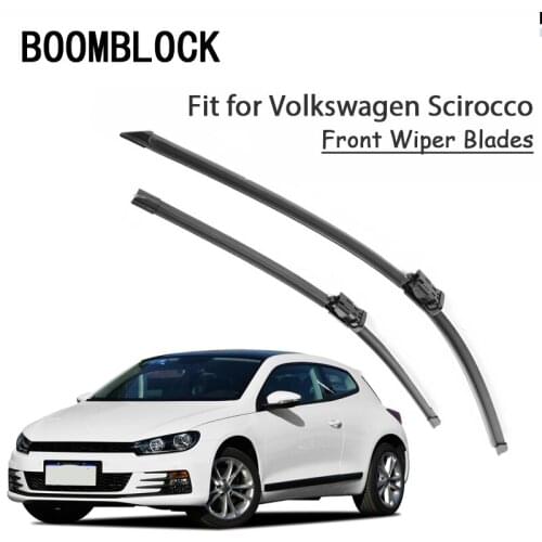 BOOMBLOCK 2PCS High Quality Front Windshield Wiper Blades For 2008-2015 Volkswagen VW Scirocco Accessories