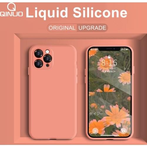 For iPhone 12 Pro Max Phone Case Original Liquid Silicone Cover For iPhone 12 Mini X XR 11 Pro XS Max 7 8 6 6s Plus SE 2020 Capa