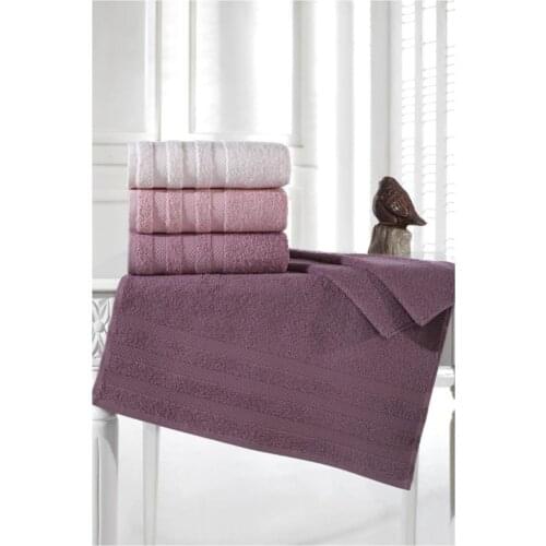 50 X90 CM 4 PCs 100 Cotton Hand & Face Towel Set High Quality Water Absorbent Featured Bathroom Home textile Towel Trend 2021 Style Fashion Stylish