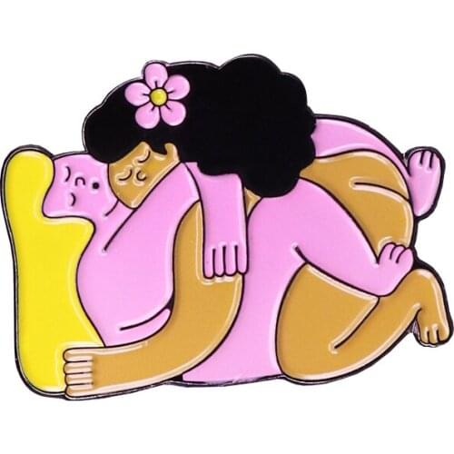 LGBTQ lesbian pride brooch inspired by feminism, black lives matter movement and equality