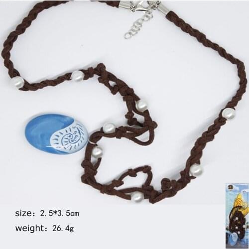 Hot Hot Moana Cosplay Necklace Blue Pendant Handcrafted Necklace Anime Cosplay Collectibles