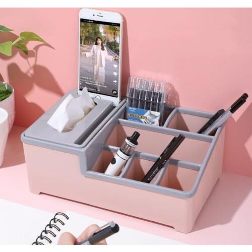 Multifunctional Tissue Storage Box Cover Napkin Holder Sundries Ontainer Stationery Make Up Organizer for Bedroom Bathroom Case