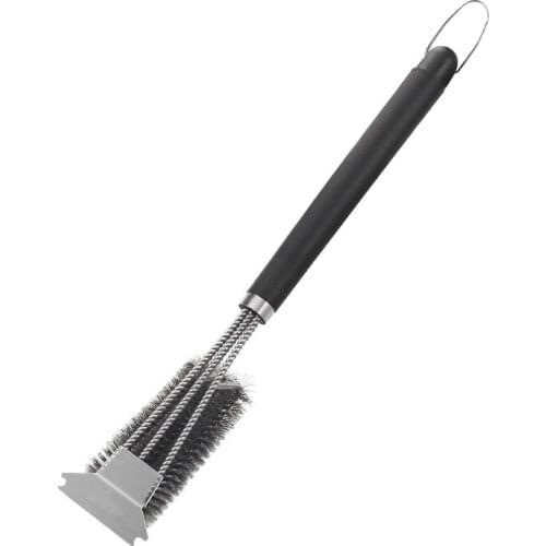 Multifuncional Stainless Steel Barbecue Brush Grill Grilling Net Cleaning Brushes BBQ Grill Baking Tool