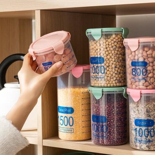 Multi-Use Clear Baby Kids Essential Cereal Storage Containers Food Grade Plastic Newborn Milk Powser Sealed Cans Baby Accessorie