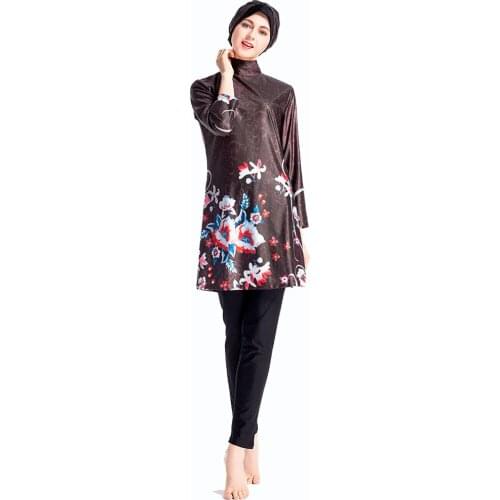 Muslim Burkinis Plus Size Women Musulman Modest Clothing Women Islam Hijab Islamic Swimsuit Islamic Swimwear 2 Piece