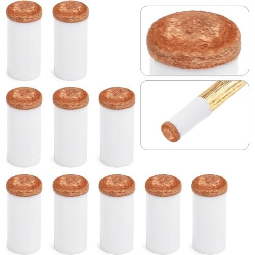 Pool Cue Tips Professional Snooker Supplies Hard Plastic Cue Stick Ferrules Billiard Cue Head 12MM / 13MM