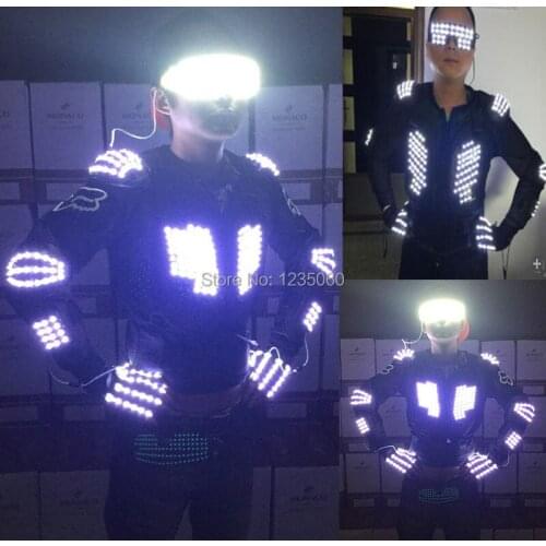 New Arrival 2020 Fashion Luminous Clothing Led Lights Costumes Clothes Suit Outfit Led Costume For Men