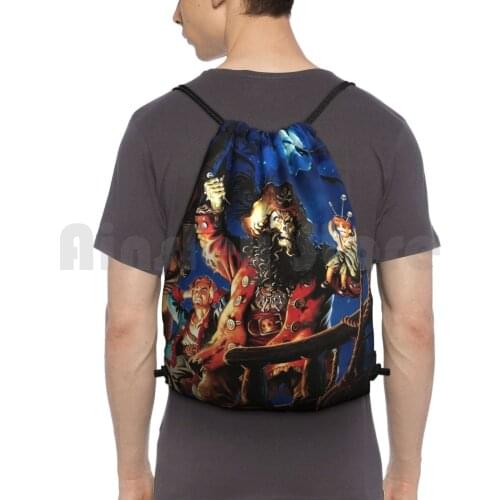 Monkey Island 2 LechuckS Revenge ( High Contrast ) Backpack Drawstring Bags Gym Bag Waterproof Monkey Island Lechuck