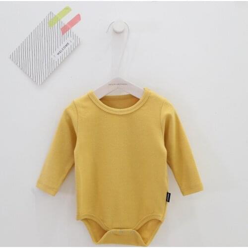Baby Boy Romper Long Sleeve Pure Cotton Baby Clothes Girl Rompers Solid Color Toddler Romper Infant Clothing 0-24 Months