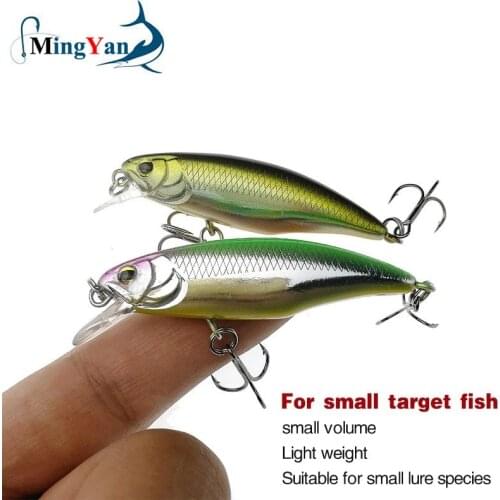 1 Pcs Small Lures for Minnow Fishing Lure Japanese Style Bait 4.5g 52mm Slowly Sinking Minnow Mini Hard Bait for Perch Trout