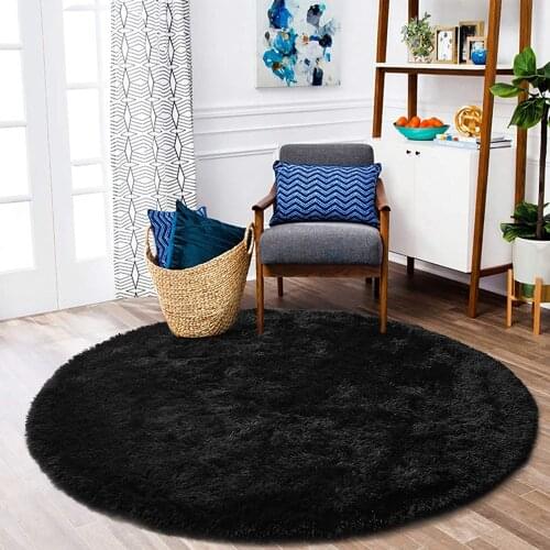 Fluffy Round Carpet Modern Shaggy Circle Rug for Kids Bedroom Extra Comfy Cute Nursery Rug for Girls Room Home Decor Area Rug