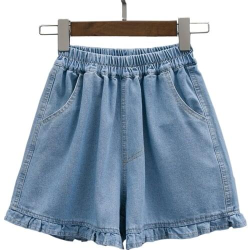 S/M/L/2XL/3XL/4XL/5XL Basic Denim Shorts For Women Summer Jeans 2019 Wide Leg Shorts Female Casual Loose Plus Size Shorts Blue