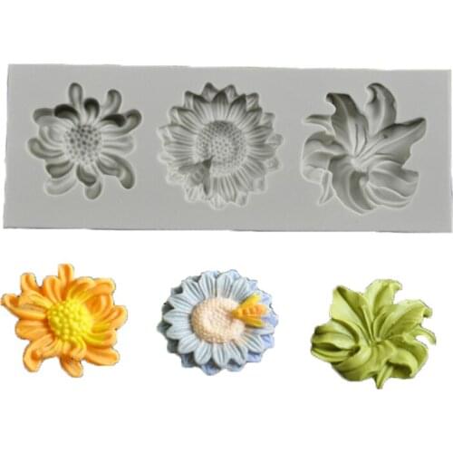 Bee & Flowers Silicone Mold Fondant Mould Cake Decor Tool Chocolate Gumpaste Mold, Sugarcraft, Bakeware, Kitchen Gadget