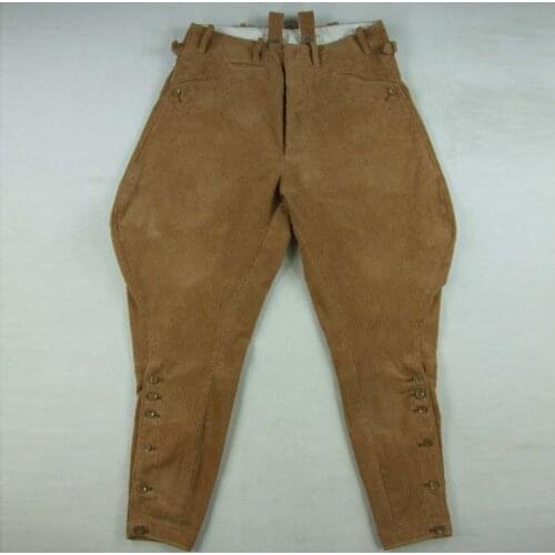 Retro military uniform corduroy Slim-fit all-match knight pants European and American style striped velvet 9-point boot pants