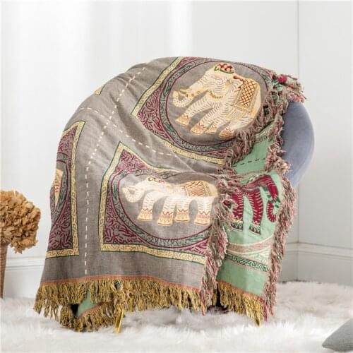 Yaapeet Cotton Throws On The Sofa