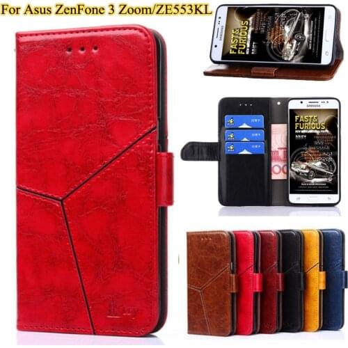 YeLun For Asus ZenFone 3 Zoom ZE553KL High Quality PU Leather+Soft Silicone Phone Cover For Asus ZE553KL Book Style Back Cover