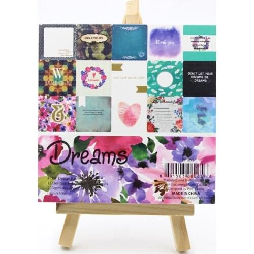 YPP CRAFT 60pcs 4" Single-side Printed Dreams pattern creative papercraft art paper handmade scrapbooking kit set book