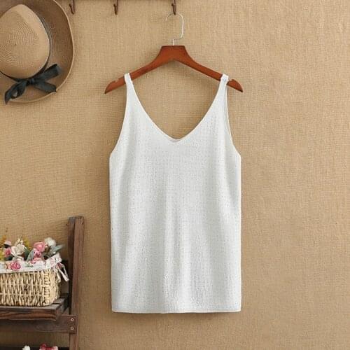 Plus Size Vest For Fatwomen In Summer Bright Silk Hot Drill Sleeveless Shirt Thin Elastic Knitted Fabric Halter Top Primer Shirt