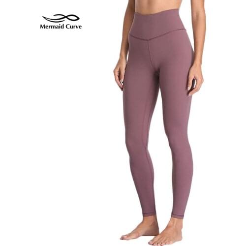 Mermaid Curve Women Stretch High Waist Leggings Push Up Hip Sports Leggings Lightweight Fitness Yoga Pants Gym Running Leggings