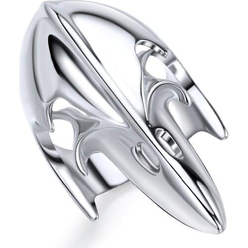 1 Pcs 18 Size Fashion Punk New Roman Soldier Helmet Ring Brightly Metal Color Cool Ring For Women Men Jewelry R194-T2-2