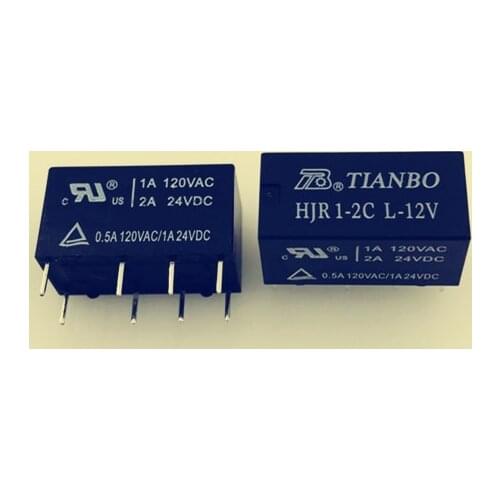 10PCS/LOT HJR1-2C-L-12V HJR1-2C-L-12VDC HJR 1-2C-L-12V HJR1-2C L-12V 12VDC DC12V 12V 2A TIANBO DIP8