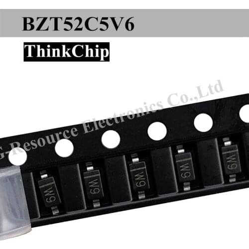 100pcs) BZT52C5V6 SOD-123 SMD 1206 voltage stabilized diode 5.6V SOD123(Marking W9)