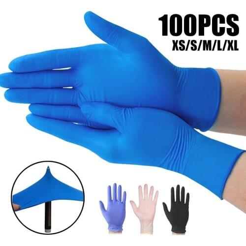 100Pcs Disposable Gloves Nitrile Latex Gloves Dishwashing Home Service Catering Hygiene Kitchen Garden Cleaning Gloves Wholesale