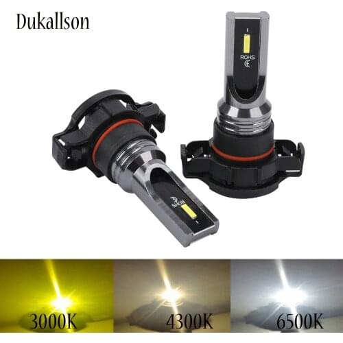 2Pcs H8 H11 HB4 9006 PSX24W High Quality LED Bulbs Auto Anti Fog Lamps Car Driving Running Light Front Headlamp 6000K 4300K