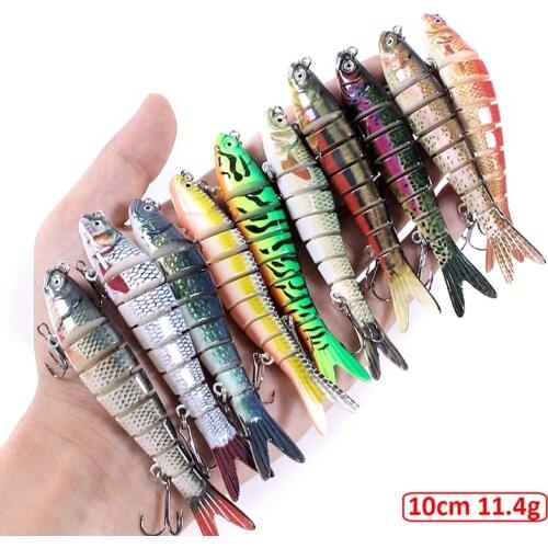 5Pcs/Set Jointed Swimbait Fishing Lures Wobblers 10cm 11.4g Multiple Segments Crankbait Bass Pike Lure Isca Fishing Bait Pesca