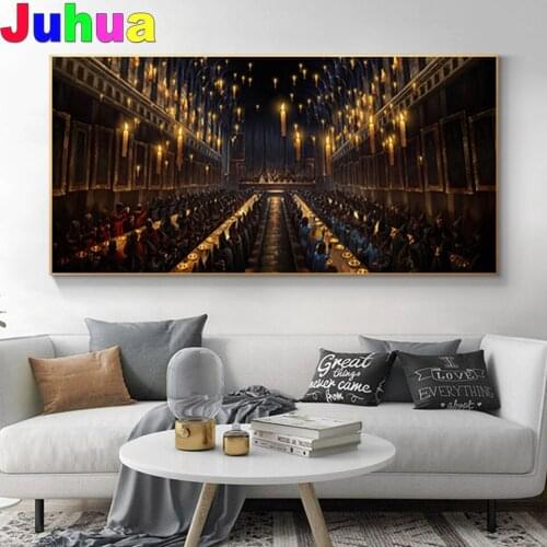 Great Hall Family Diamond Embroidery,5 d diy Diamond Painting Full Square Round drill Wall Art,Top Picture For Living Room decor