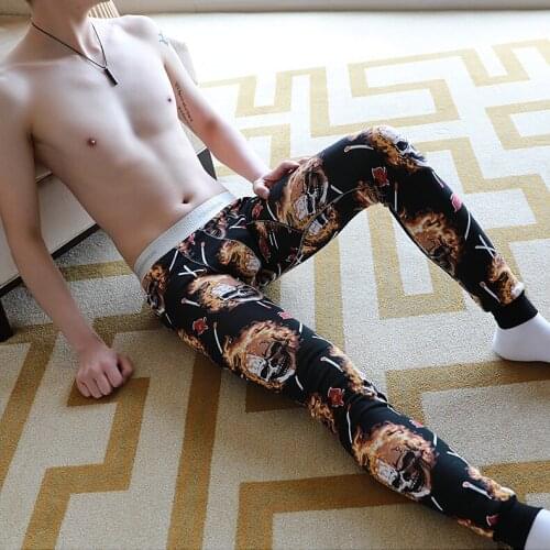 Brand Mens Sexy Fashion Warm Thermal Bottoms Cotton Comfortable Pouch Thick Plus Velvet Long Johns Thicken Trousers of Winter