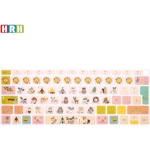 HRH Spanish Stylish Design Keyboard Cover Skin For MacBook New Air 13.3"A1932(2018 Release) EU Version