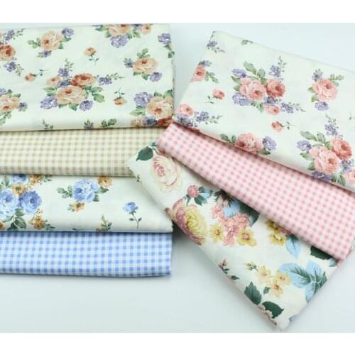 Floral Cotton Fabric Printed Bed Sheet Cloth for DIY Sewing Craft Cotton Material 50*160cm Poplin Fabric Plain Warp