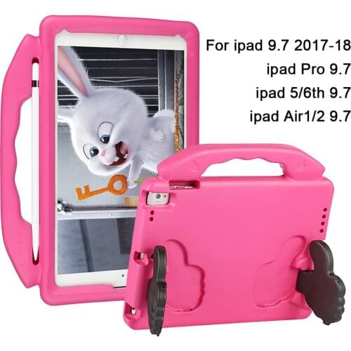 Kids Cartoon Cover For iPad 5th 6th 9.7/iPad Pro 9.7/iPad Air2/iPad 9.7 2018 Tablet Case EVA Handle Stand Shockproof Shell Funda