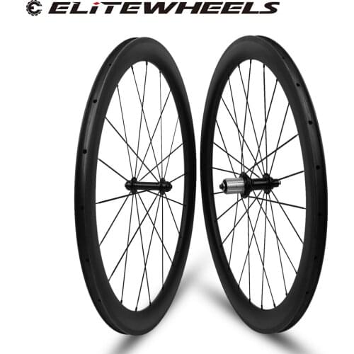 ELITEWHEELS Straight Pull Hub 700C Carbon Wheels Tubeless Clincher Tubular Novatec AS511SB/AS522SB 20-24H Hub Bicycle Wheelset