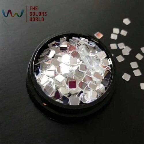 TCT-131 Shinning White With Silver Colors Glitter For Nail Art Decoration Body Art Nail Gel Polish Manual DIY Crafts Decoration