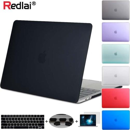 Redlai Smooth Matte Plastic Hard Case Cover for MacBook Air Pro Retina 11 12 13 15 16inch Touch bar A2141 A2159 2020 A2179 A2289