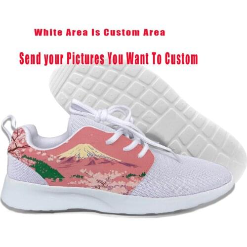 Cherry blossom sakura Harajuku art New Arrive Lightweight Sport Running Mesh Shoes Men Women Casual Breathable Sneakers
