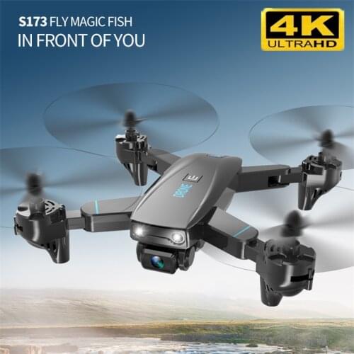 Mini Drone With CAMERA 4K HD Dual-len Camera WIFI FPV Folding Quadcopter LED Light RC Helicopter Aerial Photography Aircraft Toy