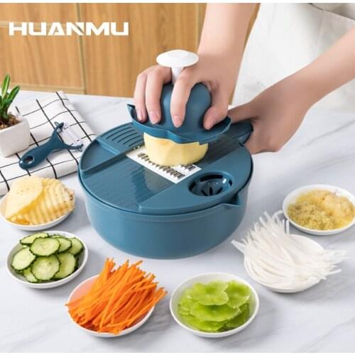 Multi-functional Vegetable Slicer Chopper Fruits Tool Grater Cutter Shredder Garlic Meat Chopper Slicer Egg Divider Kitchen Tool