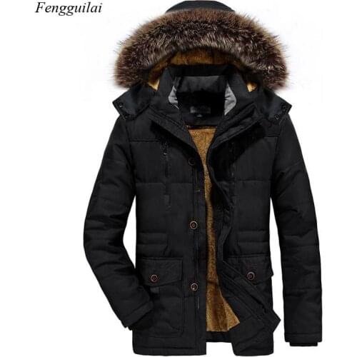 2021 Winter Jacket Mens Fleece Lined Parka Coat Jacket Hooded Jacket Thick Warm Coat Casual Plus Size Jacket