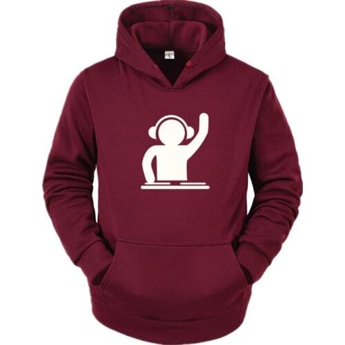 Man Hoodies DJ Turntable Music Techno Club Headphone Cotton Tops Long Sleeve Plus Size Sweatshirts Men Oversized hoodie Clothes