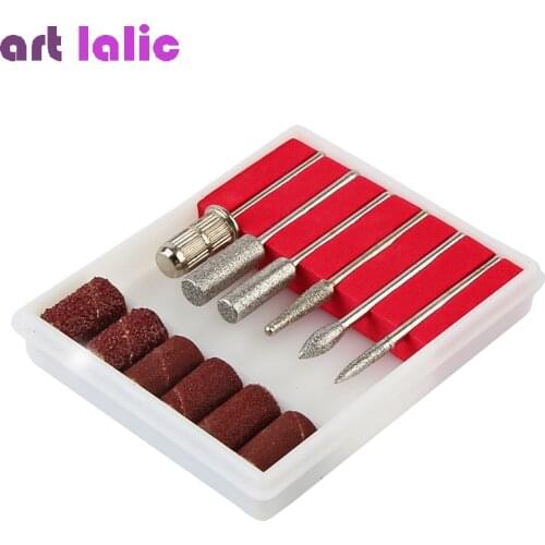 12pcs/set Nail Drill Bits Electric Nail File Cuticle Cutter Tips Clean Burr Sander Manicure Nail Sanding Bands DIY Manicure Tool