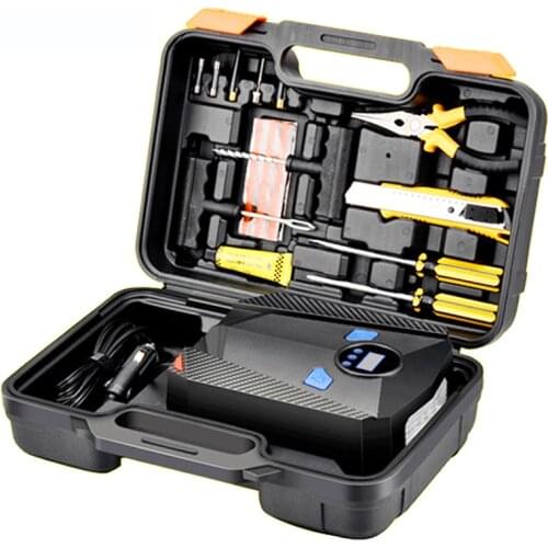 With Tool Box) Car Tire Inflatable Pump Intelligent Digital Car Air Compressor for Bicycles Trucks Inflated with Repair Tool