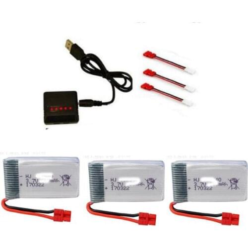 Upgrade battery 3.7V 380mah with 5 in 1 USB charge for SYMA X15 X15C X15W RC quadcopter