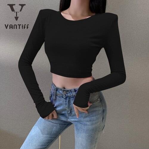 Autumn Women Shirts Y2k Tops Female Bodycon T-shirt New Solid Color Slim Long Sleeve Jacket Pleated Long Sleeve Jacket for Girl