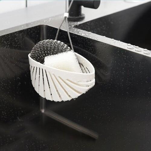 Kitchen Sink Strainer Fruit Vegetable Drainer Sponge Rack Drain Hanging Basket Sink Filter Shelf Kitchen Storage Filter Strainer